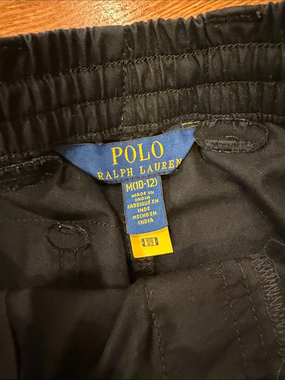 size 10/12 boys polo Ralph Lauren Black Kids Drawstring Shorts use very good
